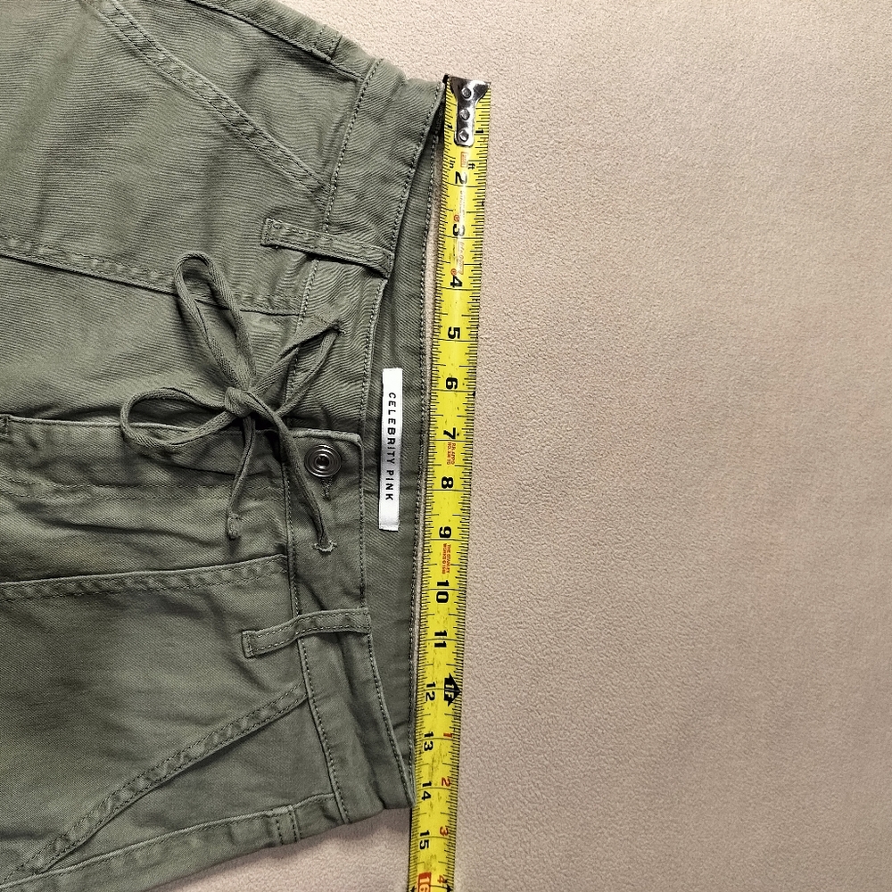 Celebrity Pink Women's Olive Cargo Pants High Rise Skinny Sz 7/28 - Picture 6 of 13